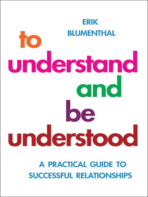 Title details for To Understand and be Understood by Erik Blumenthal - Wait list